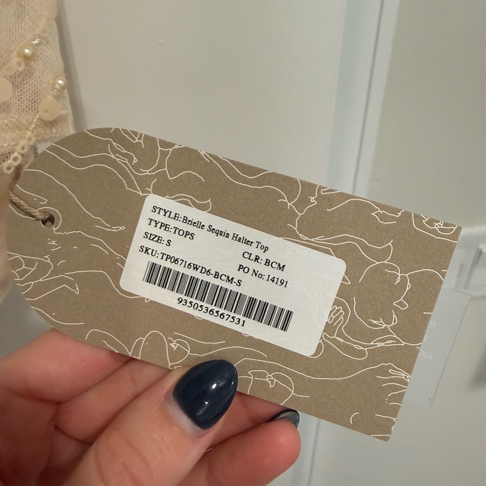Meshki Beige Sequin Skirt Set - Picture 3 of 3